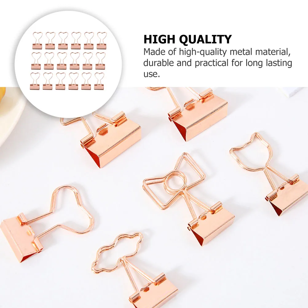 20 Pcs Small Golden Clip Metal Paper Clips Trumpet Stationery Book Clamps Heart Binder File Organizing ing Decorative
20 Pcs Small Golden Clip Metal Paper Clips Trumpet Stationery Book Clamps Heart Binder File Organizing ing Decorative