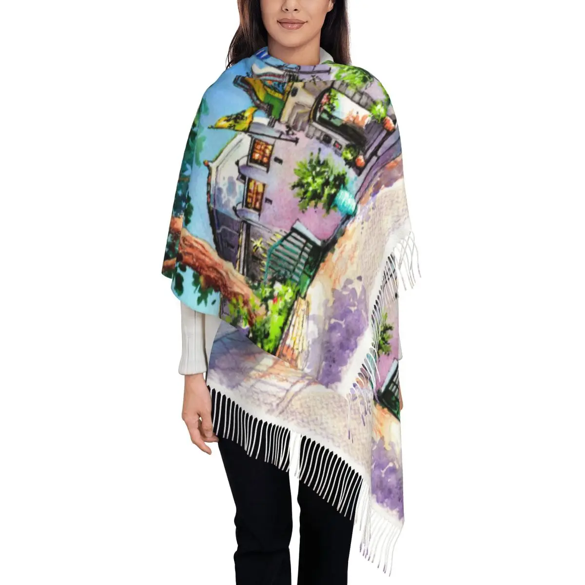 Custom Monastery Of Palaiokastritsa, Corfu, Greece Tassel Scarf Women Soft Shawls Wraps Lady Winter Fall Scarves
Custom Monastery Of Palaiokastritsa, Corfu, Greece Tassel Scarf Women Soft Shawls Wraps Lady Winter Fall Scarves