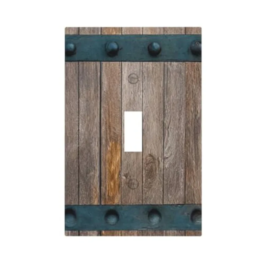 Decorative Light Switch Plate Covers Vintage Brown Wood Barn Door Design Light Switch Cover Plate Wall Plate Outlet Covers Face
Decorative Light Switch Plate Covers Vintage Brown Wood Barn Door Design Light Switch Cover Plate Wall Plate Outlet Covers Face