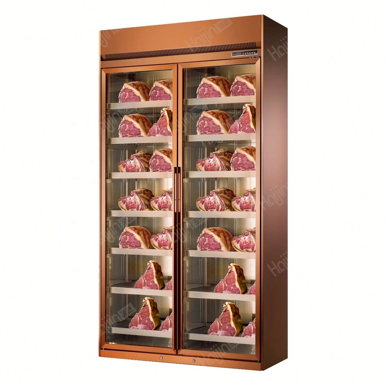 Single-Temperature Beef Cooler Glass Door Refrigerator Air-Cooled Display & Storage Equipment For Dry Ager & Meat Storage
Single-Temperature Beef Cooler Glass Door Refrigerator Air-Cooled Display & Storage Equipment For Dry Ager & Meat Storage
