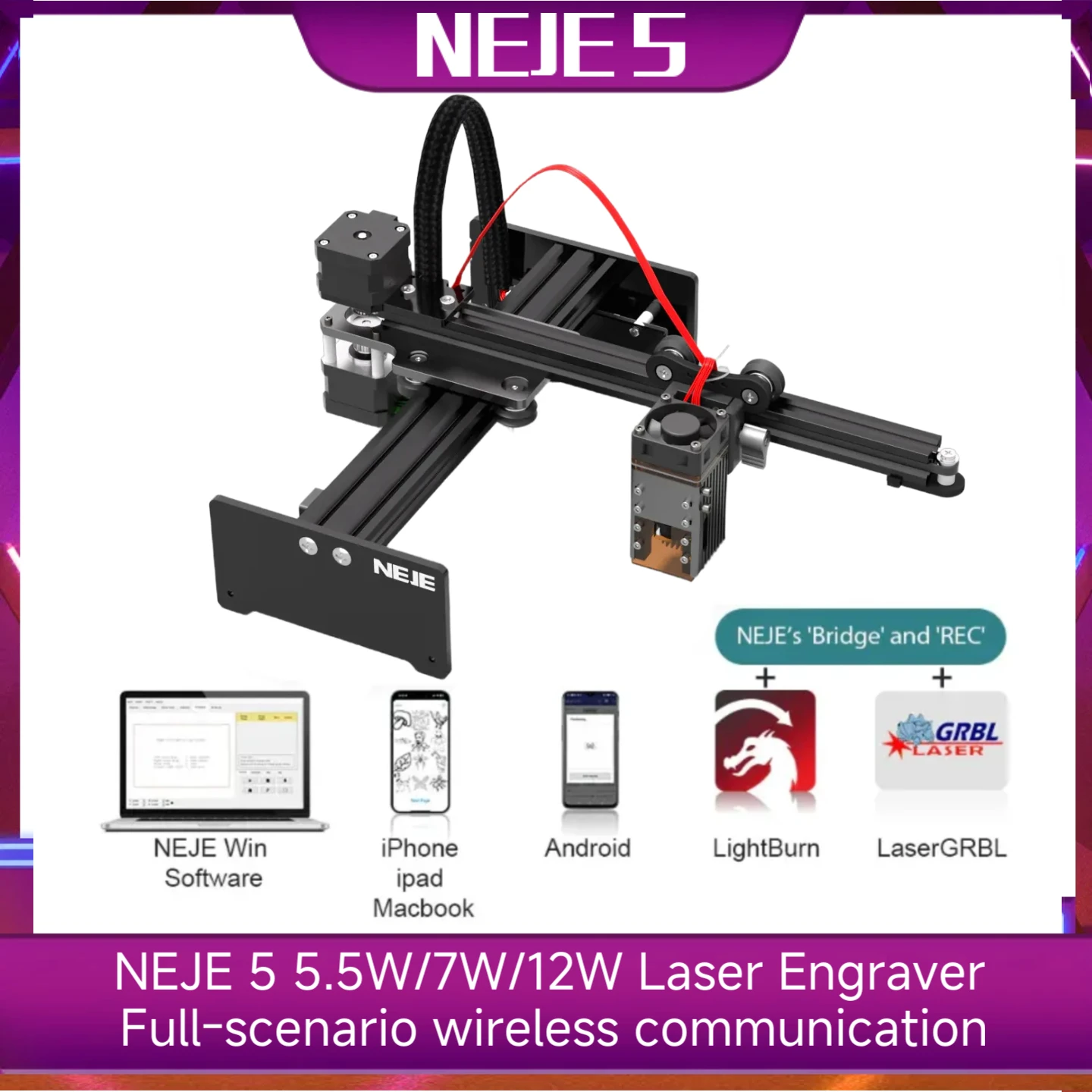 5.5W7W/12W portable leather marking machine, suitable for laser engraving wood/stainless steel/painted metal/aluminum
5.5W7W/12W portable leather marking machine, suitable for laser engraving wood/stainless steel/painted metal/aluminum