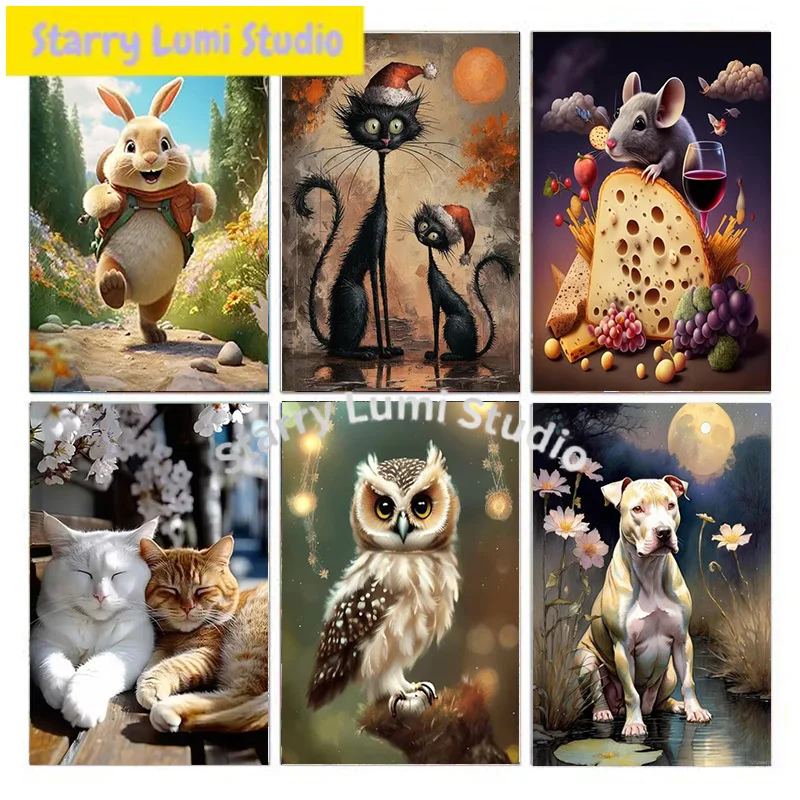 Diamond DIY 5D Diamond Painting Kit, featuring adorable animal designs, suitable for adults and beginners.
Diamond DIY 5D Diamond Painting Kit, featuring adorable animal designs, suitable for adults and beginners.