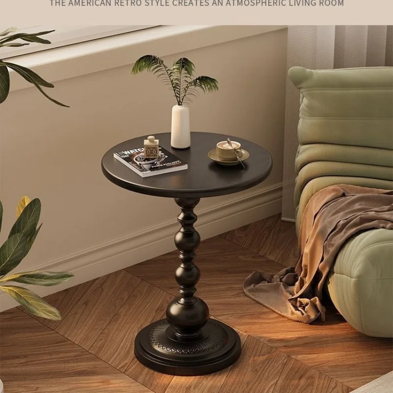 Sofa Side Table Retro Round Coffee Table, Light Luxury Bedside Table, Small Living Room Corner Accent Table
Sofa Side Table Retro Round Coffee Table, Light Luxury Bedside Table, Small Living Room Corner Accent Table