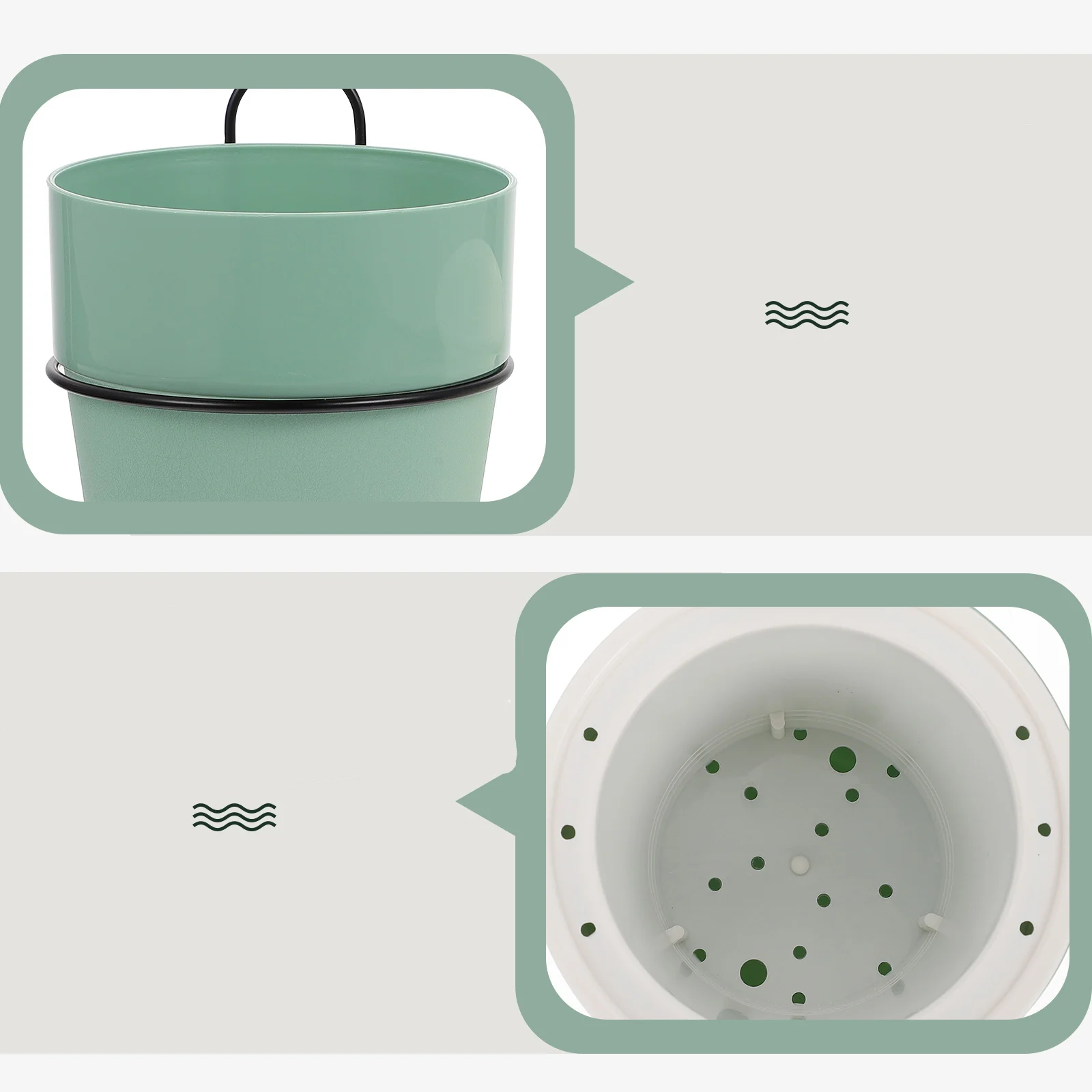 Plastic Flower Pot Self Watering Planter Garden Simple Design Automatic Water Absorbing Plant Pots Storage Bottom Hanging
Plastic Flower Pot Self Watering Planter Garden Simple Design Automatic Water Absorbing Plant Pots Storage Bottom Hanging