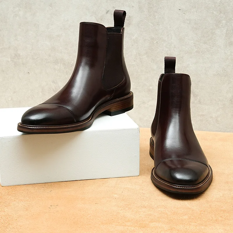 Men’s Genuine Cow Leather Boots Banquet Business Suits Slip On Cowhide Black Luxury Shoes Man Winter
Men’s Genuine Cow Leather Boots Banquet Business Suits Slip On Cowhide Black Luxury Shoes Man Winter