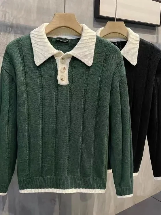 Elegant Slim Fit Long Sleeve Knitwear for Men Casual Color Block Collared Sweater Comfortable Soft Fabric Daily Wear Top
Elegant Slim Fit Long Sleeve Knitwear for Men Casual Color Block Collared Sweater Comfortable Soft Fabric Daily Wear Top