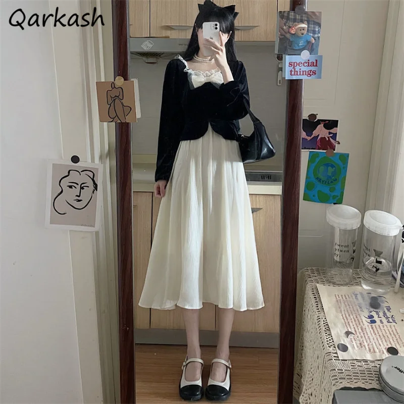Fake 2 Pcs Dress Women Lace Elegant Simple Square Collar Hotsweet Spring Vacation Streetwear Vintage All-match Korean Style Girl
Fake 2 Pcs Dress Women Lace Elegant Simple Square Collar Hotsweet Spring Vacation Streetwear Vintage All-match Korean Style Girl