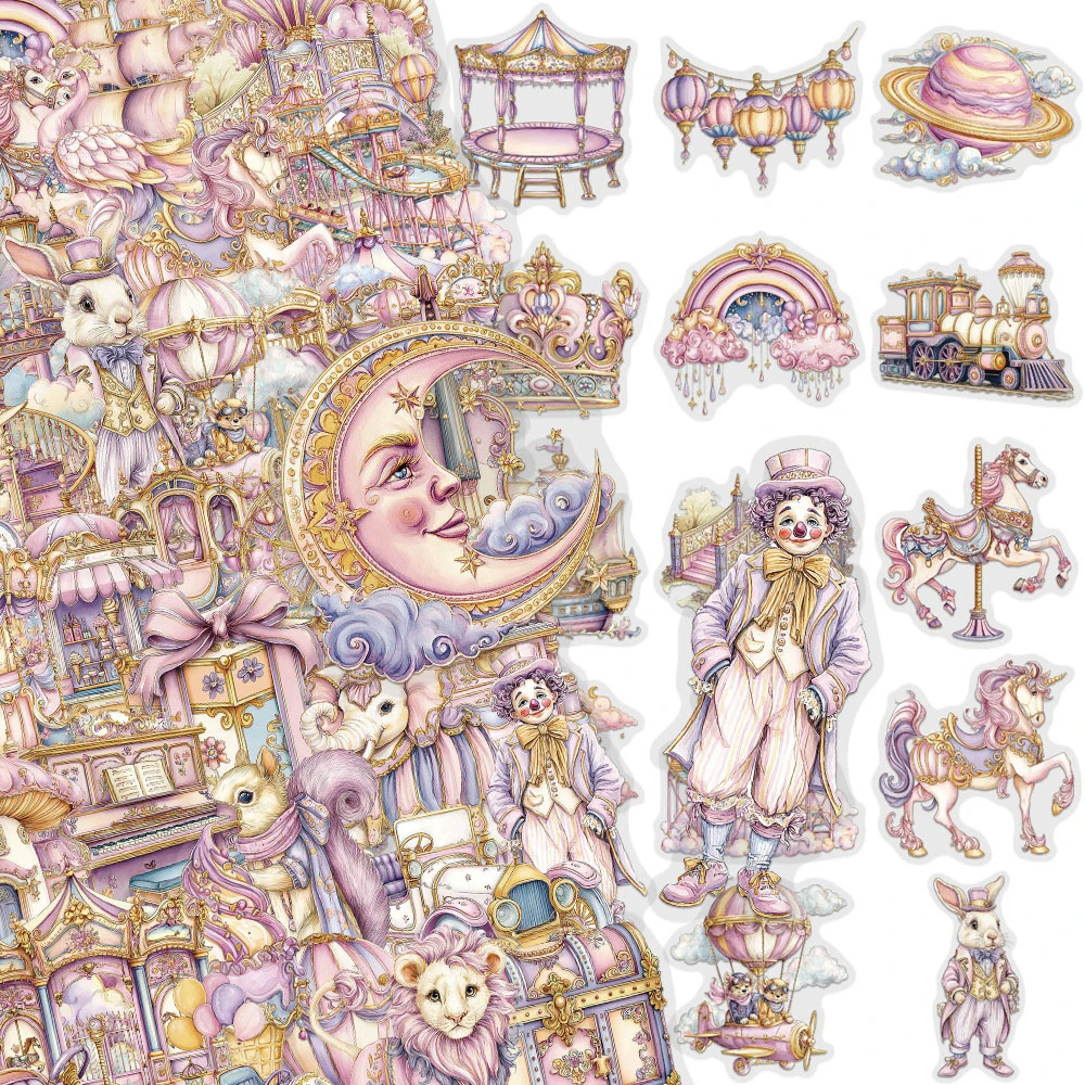 10/30/50pcs Transparent Fantasy Amusement Park Stickers Cute Cartoon Animal Decals DIY Scrapbook Phone Laptop Sticker Kids Toy
10/30/50pcs Transparent Fantasy Amusement Park Stickers Cute Cartoon Animal Decals DIY Scrapbook Phone Laptop Sticker Kids Toy