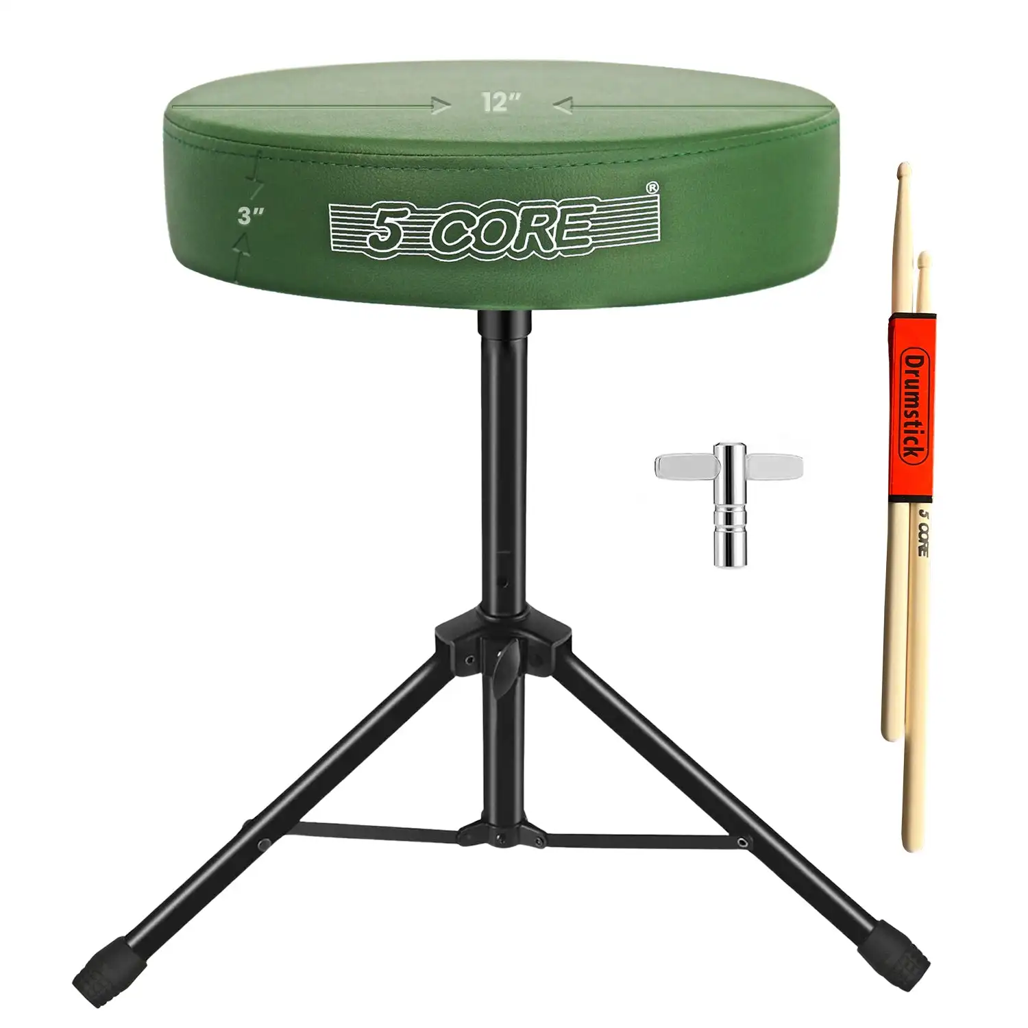 5 Core Drum Throne 3" Thick Padded Comfortable Guitar Stool Drummer Chair Adjustable Musician Seat DS 01 D-GR
5 Core Drum Throne 3" Thick Padded Comfortable Guitar Stool Drummer Chair Adjustable Musician Seat DS 01 D-GR