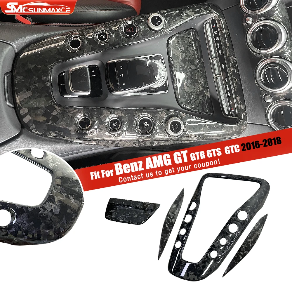 4Pcs Forged Carbon Center Console Gear Shift Panel Cover Fit for Mercedes-Benz AMG GT GTR GTS C190 R190 2016-2018
4Pcs Forged Carbon Center Console Gear Shift Panel Cover Fit for Mercedes-Benz AMG GT GTR GTS C190 R190 2016-2018