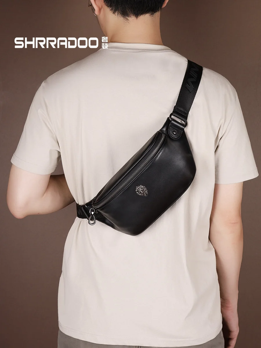Men's Crossbody Chest Bag Top Layer Cowhide Leather Large Capaci High End Faion Brand Waist Bag Casual Sle Pure Color
Men's Crossbody Chest Bag Top Layer Cowhide Leather Large Capaci High End Faion Brand Waist Bag Casual Sle Pure Color