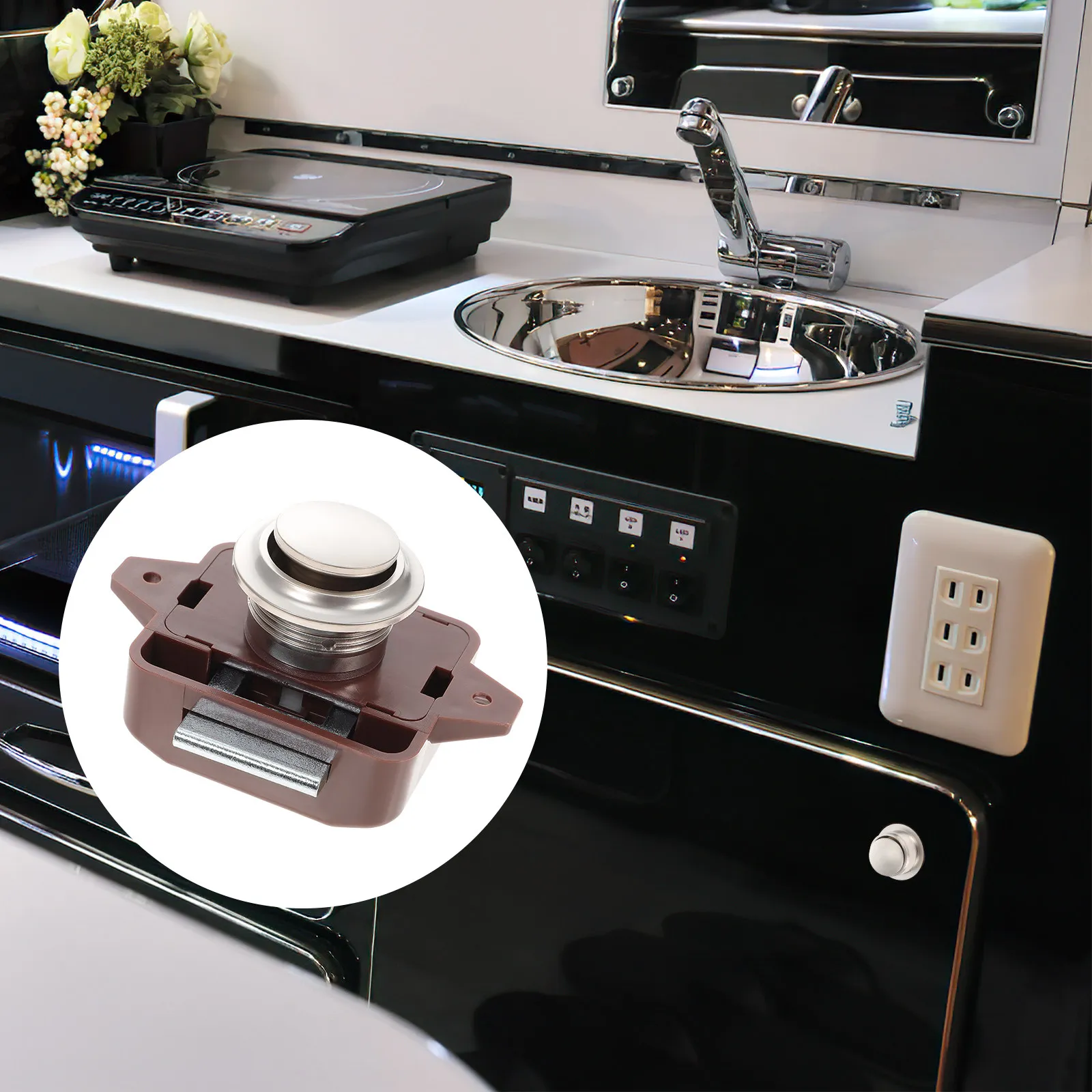 5Pcs Keyless Push Button Latch Lock Zinc Alloy ABS Cabinet Door Catch for Rv Yacht Drawer Cupboard Latch Lock Zinc Alloy Latches
5Pcs Keyless Push Button Latch Lock Zinc Alloy ABS Cabinet Door Catch for Rv Yacht Drawer Cupboard Latch Lock Zinc Alloy Latches