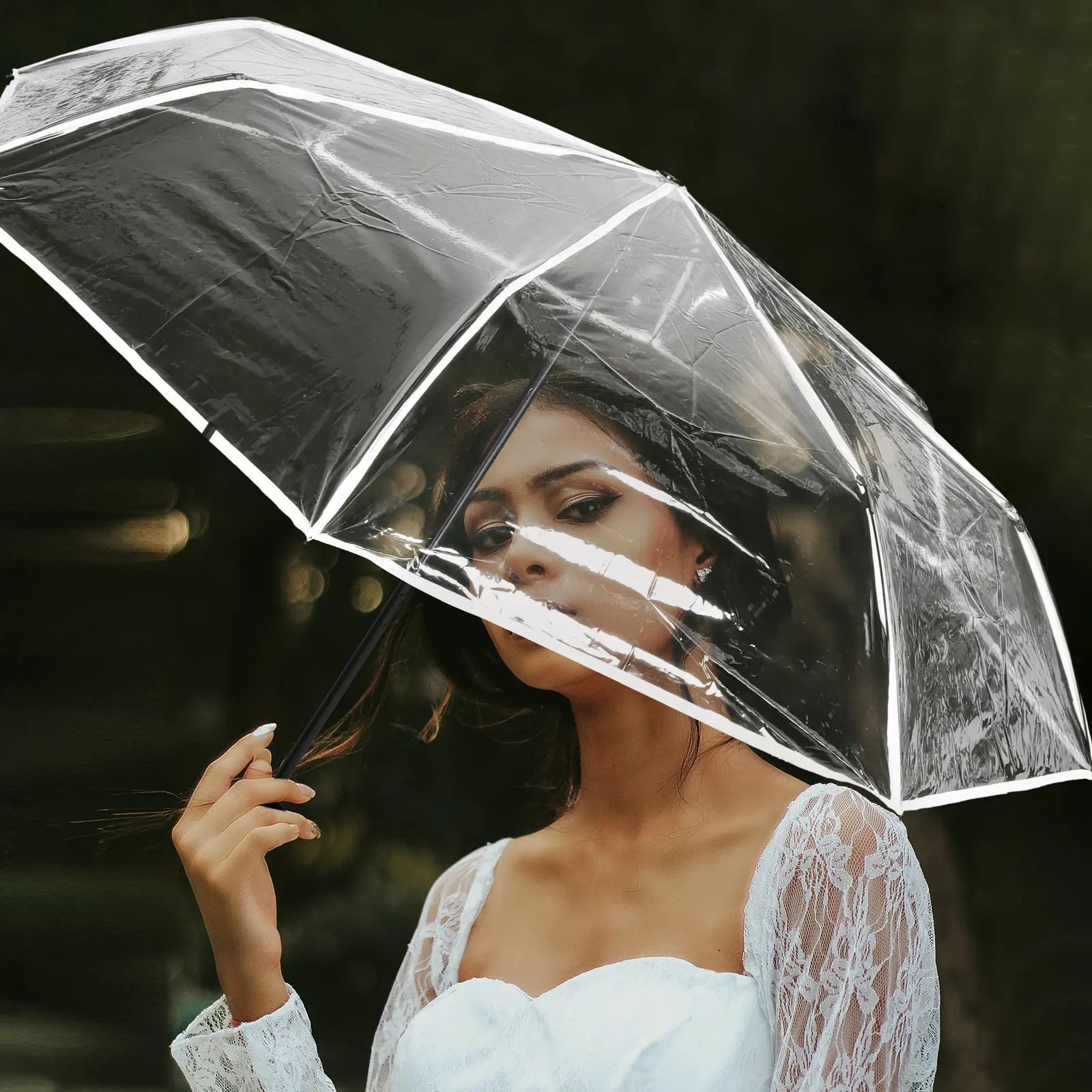 Transparent Folding Umbrella Portable Automatic Open Close Windproof Clear Umbrella Lightweight Travel Compact Sturdy Wood
Transparent Folding Umbrella Portable Automatic Open Close Windproof Clear Umbrella Lightweight Travel Compact Sturdy Wood