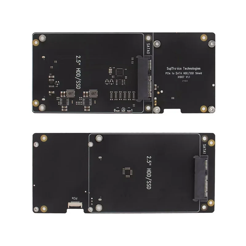 Highly Recommended-X1007 Pcie To Dual 2.5" SATA HDD/SSD Shield SATA 3.0 5Gbps For Raspberry Pi 5 Supports 2X2.5" SATA HDD/SSD
Highly Recommended-X1007 Pcie To Dual 2.5" SATA HDD/SSD Shield SATA 3.0 5Gbps For Raspberry Pi 5 Supports 2X2.5" SATA HDD/SSD