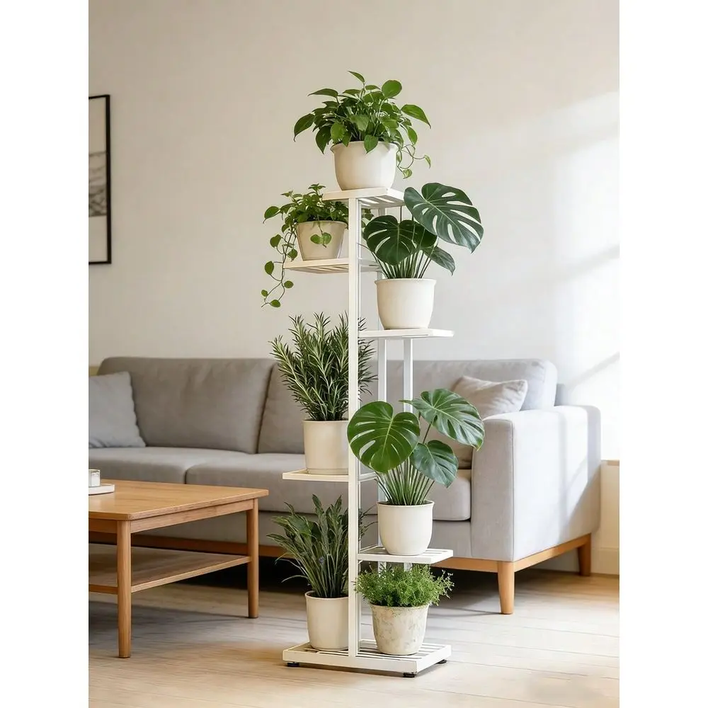 7Pot Plant Stand SHENGMAO Plant Stand, Crafted From Metal With A Smooth, BurrFree Surface For Easy Cleaning And Maintenance.Tre
7Pot Plant Stand SHENGMAO Plant Stand, Crafted From Metal With A Smooth, BurrFree Surface For Easy Cleaning And Maintenance.Tre