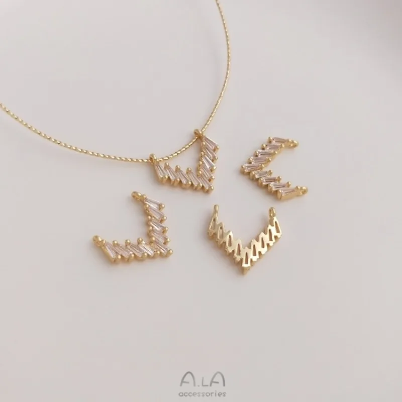 14K Gold Color T-Square Zircon Double Hanging Charms For DIY Necklace Collarbone Chain Earrings Pendants
14K Gold Color T-Square Zircon Double Hanging Charms For DIY Necklace Collarbone Chain Earrings Pendants