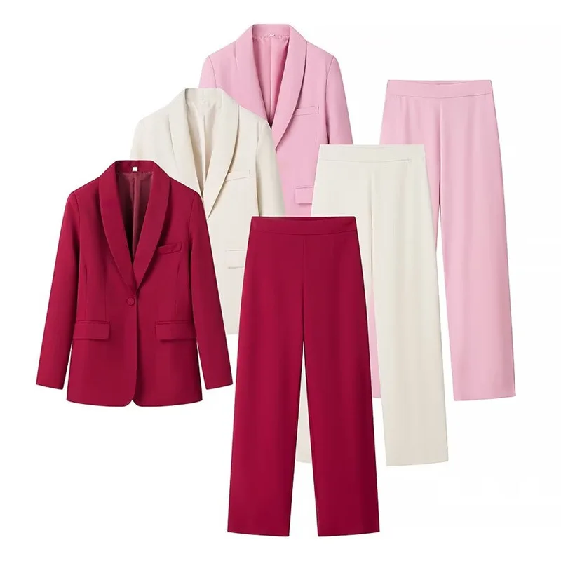 Women's Dress Collar Blazer High Waist Loose Long Pants Two-Piece Set
Women's Dress Collar Blazer High Waist Loose Long Pants Two-Piece Set