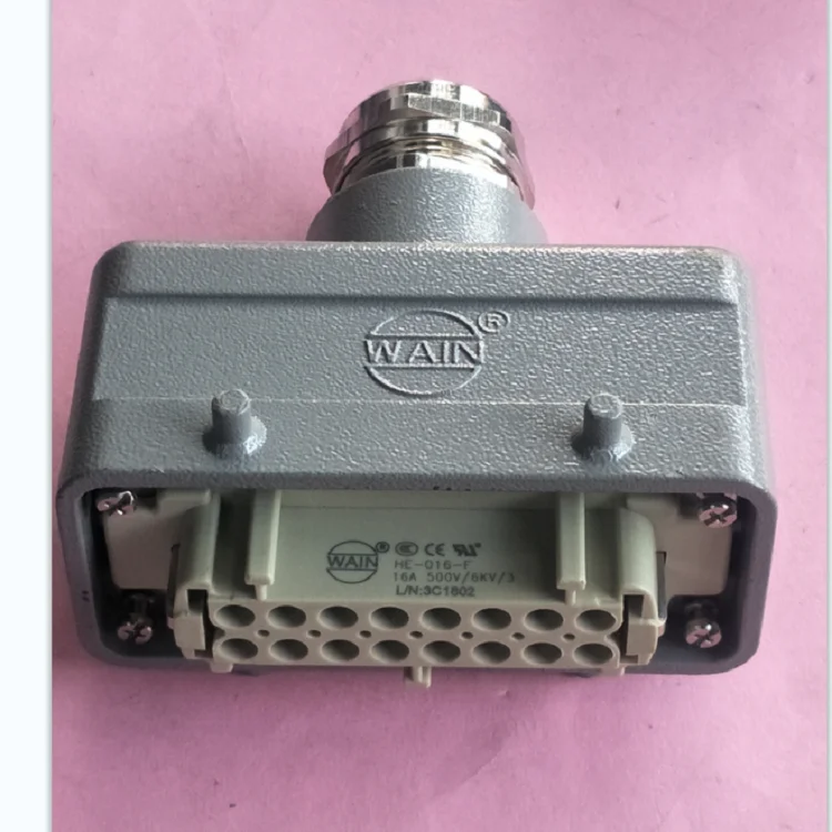 16-Pin Heavy Duty Connector Adapter Plug, Double Buckle Top Inlet HDC-HE-016-F/M
16-Pin Heavy Duty Connector Adapter Plug, Double Buckle Top Inlet HDC-HE-016-F/M