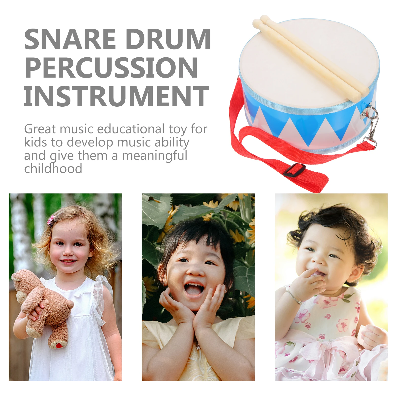 Premium Wooden Kids Snare Drum Polyester Skin Percussion Instrument Educational Toy for Children Music for Boys
Premium Wooden Kids Snare Drum Polyester Skin Percussion Instrument Educational Toy for Children Music for Boys