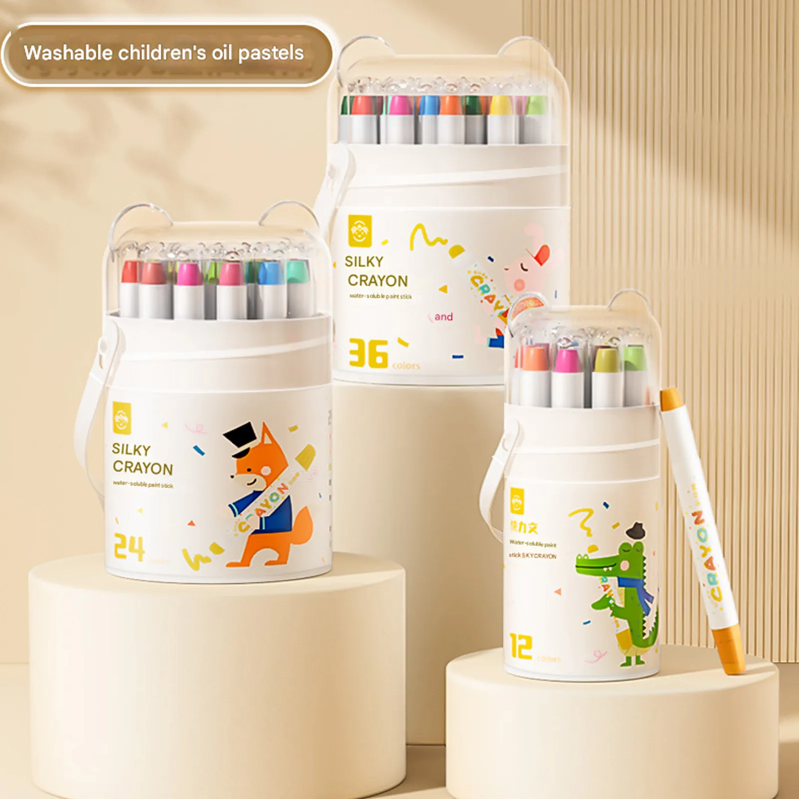 12/24/36/48 Color Children's CrayonOil Painting Stick Portable Barrel Not Dirty Hands Safe Washable Colorful Stick Art Supplies
12/24/36/48 Color Children's CrayonOil Painting Stick Portable Barrel Not Dirty Hands Safe Washable Colorful Stick Art Supplies