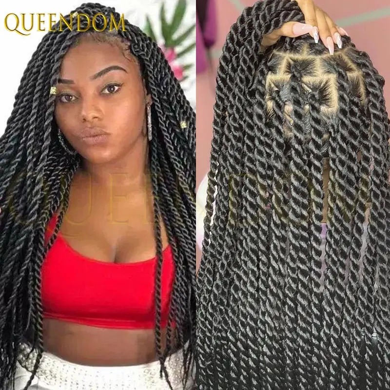 36" Senegalese Twist Full Lace Frontal Wig for Black Women Synthetic Lace Front Braided Wigs Knotless Box Faux Locs Braid Wig
36" Senegalese Twist Full Lace Frontal Wig for Black Women Synthetic Lace Front Braided Wigs Knotless Box Faux Locs Braid Wig