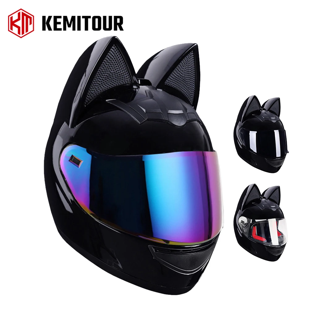 Cat Ear Motorcycle Helmet Full Face Detachable DOT Certification Safety Moto Helmet For Women Men Breathable Gift For Girlfriend
Cat Ear Motorcycle Helmet Full Face Detachable DOT Certification Safety Moto Helmet For Women Men Breathable Gift For Girlfriend
