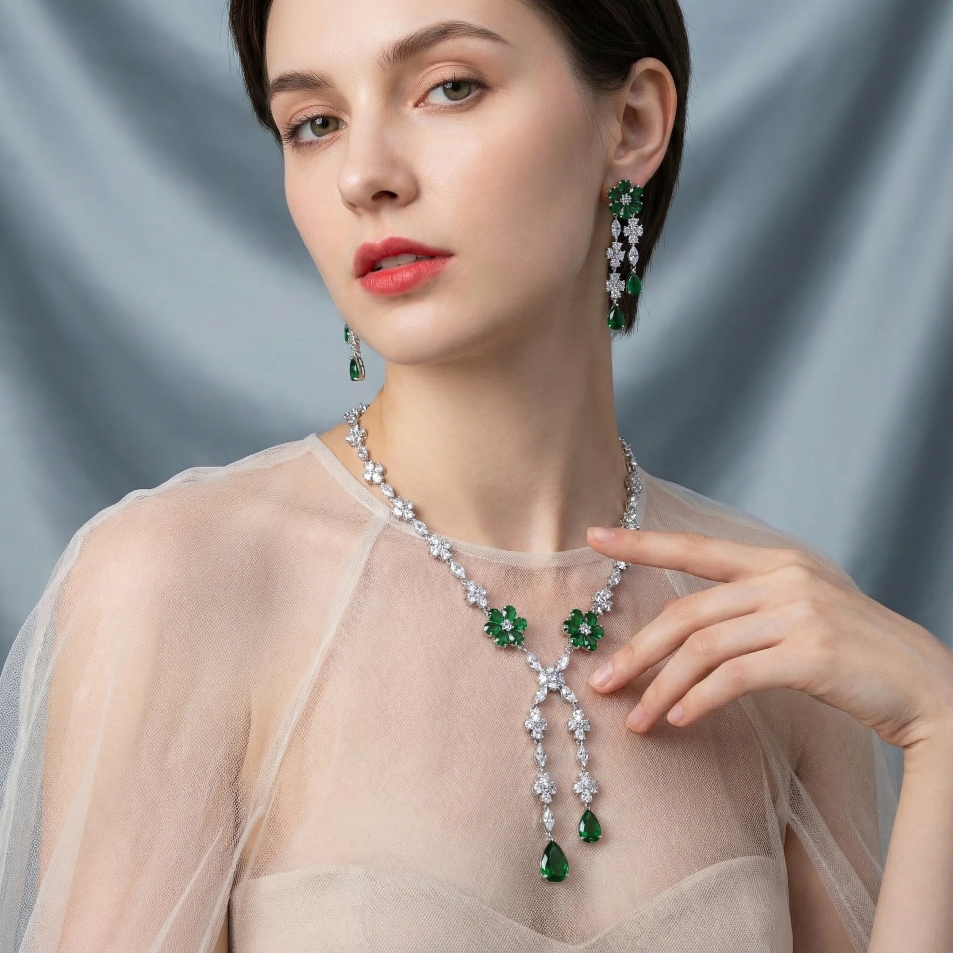 High-end Heavy Craft Sparkling Jewelry Set, New Arrival Shiny Pendant Necklace & Earrings, Hot Live Stream Items for Women
High-end Heavy Craft Sparkling Jewelry Set, New Arrival Shiny Pendant Necklace & Earrings, Hot Live Stream Items for Women