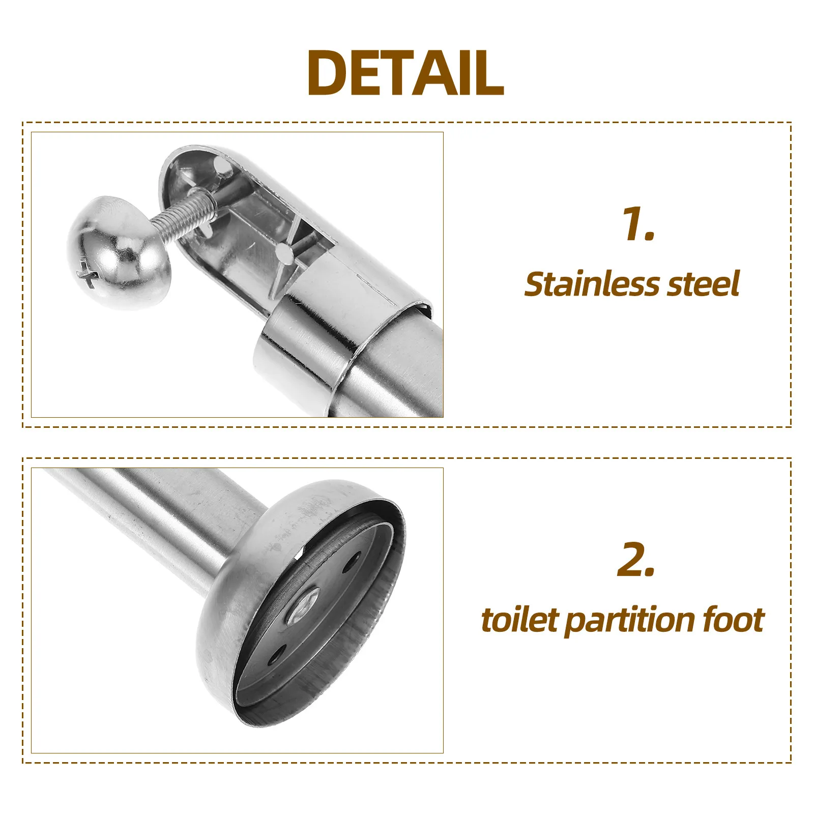 4pcs Stainless Steel Toilet Partition Support Foot 10cm, Heavy Duty Restroom Stall Hardware for Privacy, Easy Install Bathroom
4pcs Stainless Steel Toilet Partition Support Foot 10cm, Heavy Duty Restroom Stall Hardware for Privacy, Easy Install Bathroom