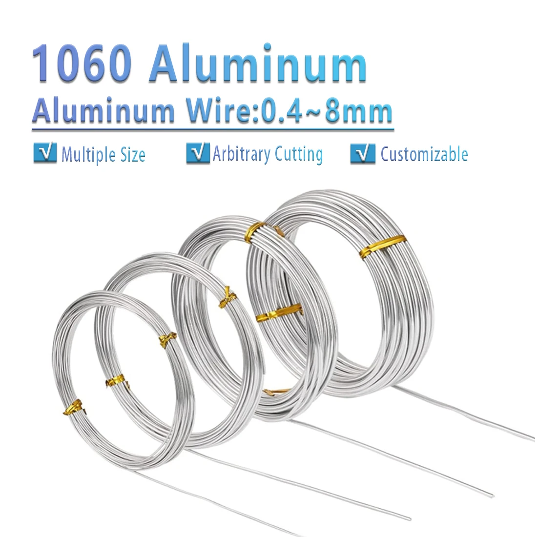 Bendable Aluminum Wire for Jewelry Making DIY Necklace Bracelet Handwork Beading Wire 0.6mm ~8mm
Bendable Aluminum Wire for Jewelry Making DIY Necklace Bracelet Handwork Beading Wire 0.6mm ~8mm
