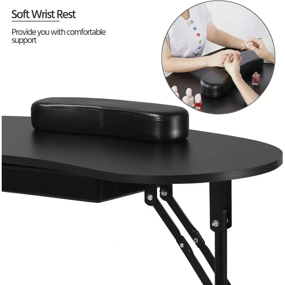 Portable Foldable Manicure Table Nail Desk Workstation With Large Drawer Client Wrist Pad Controllable Wheels Carrying Case For
Portable Foldable Manicure Table Nail Desk Workstation With Large Drawer Client Wrist Pad Controllable Wheels Carrying Case For