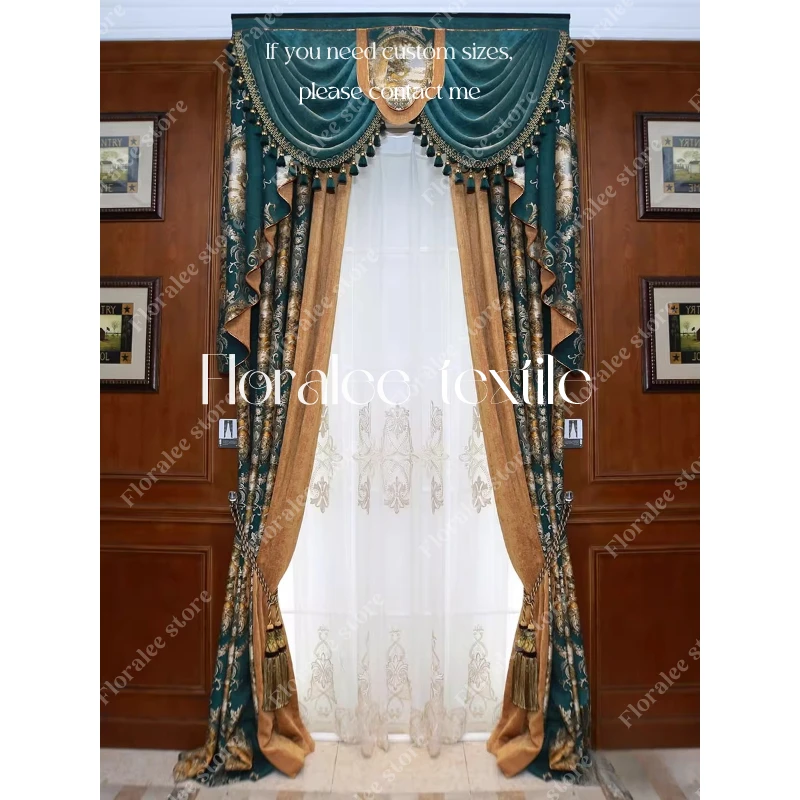 American curtains living room luxurious Luxury European villa blackout French retro new Chinese bedroom gauze curtain
American curtains living room luxurious Luxury European villa blackout French retro new Chinese bedroom gauze curtain
