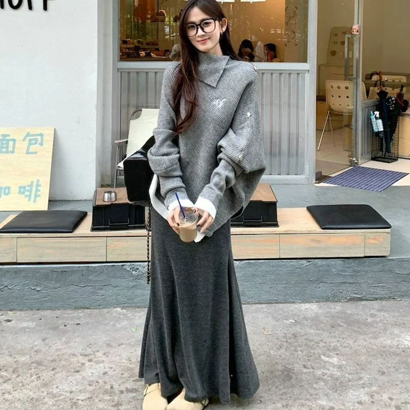 Элегантный и стильный костюм-свитер, платье для женщин, осень/зима 2026, новый стиль, модная шерстяная юбка, длинная накидка, костюм из двух предметов
Элегантный и стильный костюм-свитер, платье для женщин, осень/зима 2026, новый стиль, модная шерстяная юбка, длинная накидка, костюм из двух предметов