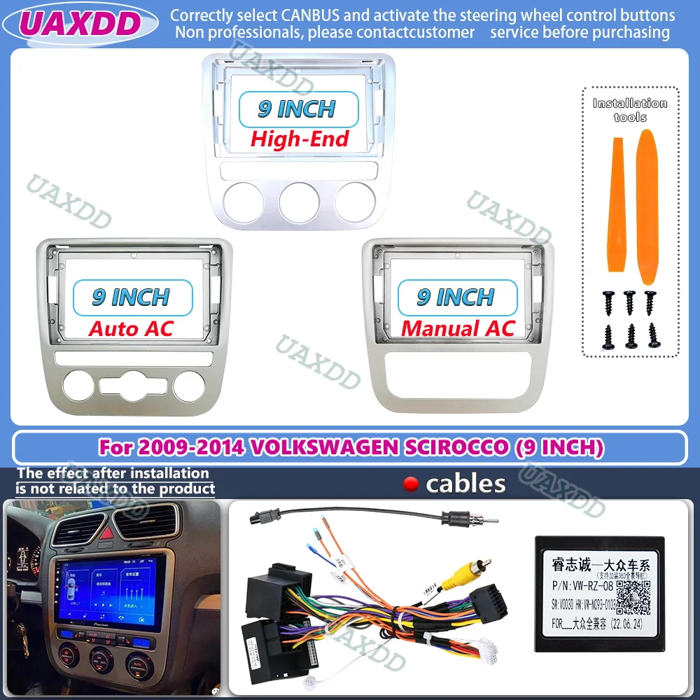 9-дюймовая автомобильная рамка, адаптер для лицевой панели Android, комплект панели для крепления приборной панели для Volkswagen Scirocco Jetta 2009-2014, жгут проводов canbus
9-дюймовая автомобильная рамка, адаптер для лицевой панели Android, комплект панели для крепления приборной панели для Volkswagen Scirocco Jetta 2009-2014, жгут проводов canbus