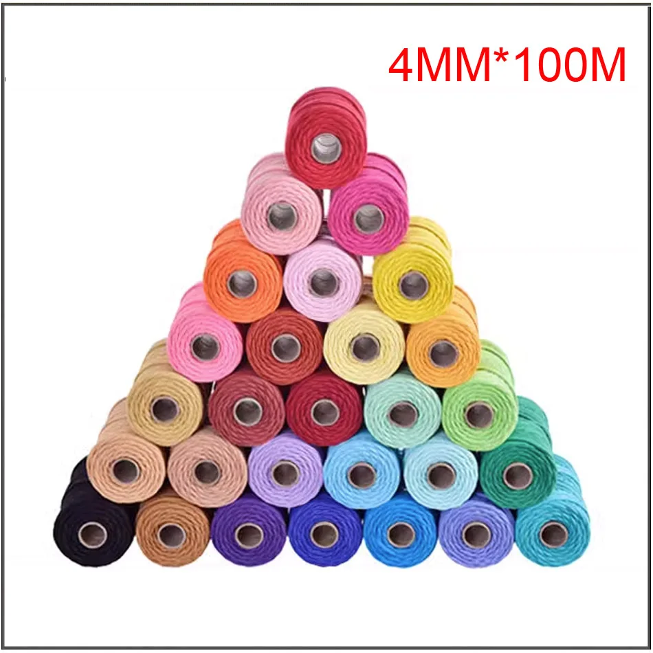 4mm 100meter Colored Cotton Rope DIY Hand Woven Coarse And Fne Decorative Cotton Yarn Rope Woven Tapestry Tope Binding Rope
4mm 100meter Colored Cotton Rope DIY Hand Woven Coarse And Fne Decorative Cotton Yarn Rope Woven Tapestry Tope Binding Rope