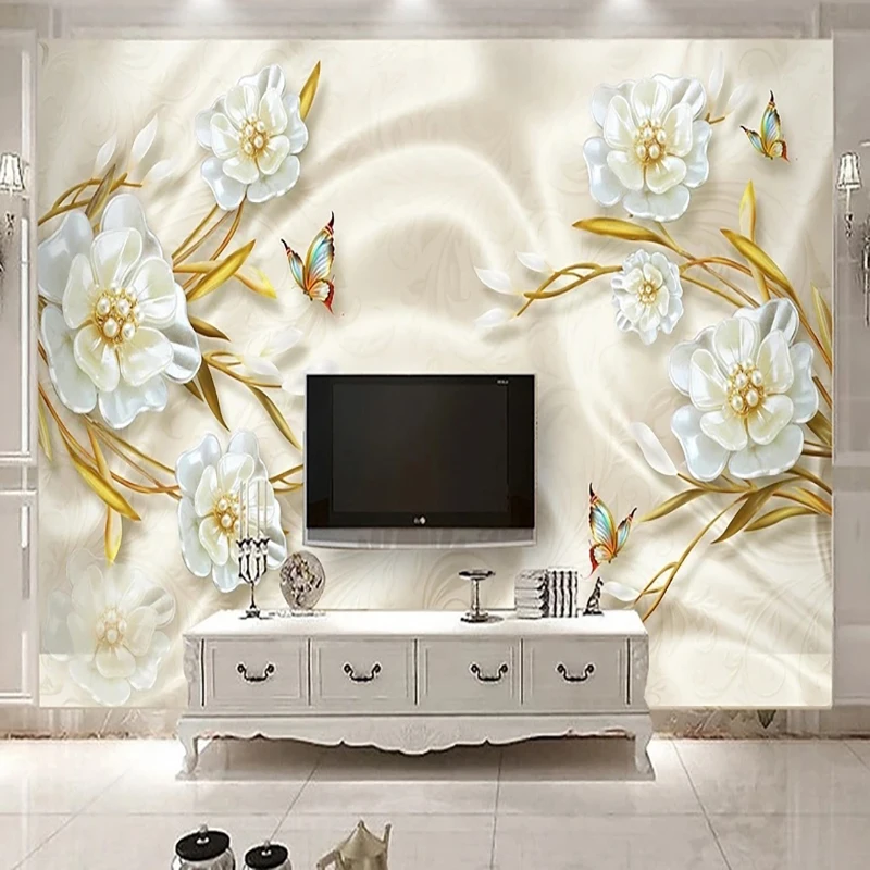 Custom Mural Wallpaper Elegant Flowers 3D Relief Photo Wall Painting Living Room TV Sofa Background Home Decor Wallcoverings
Custom Mural Wallpaper Elegant Flowers 3D Relief Photo Wall Painting Living Room TV Sofa Background Home Decor Wallcoverings