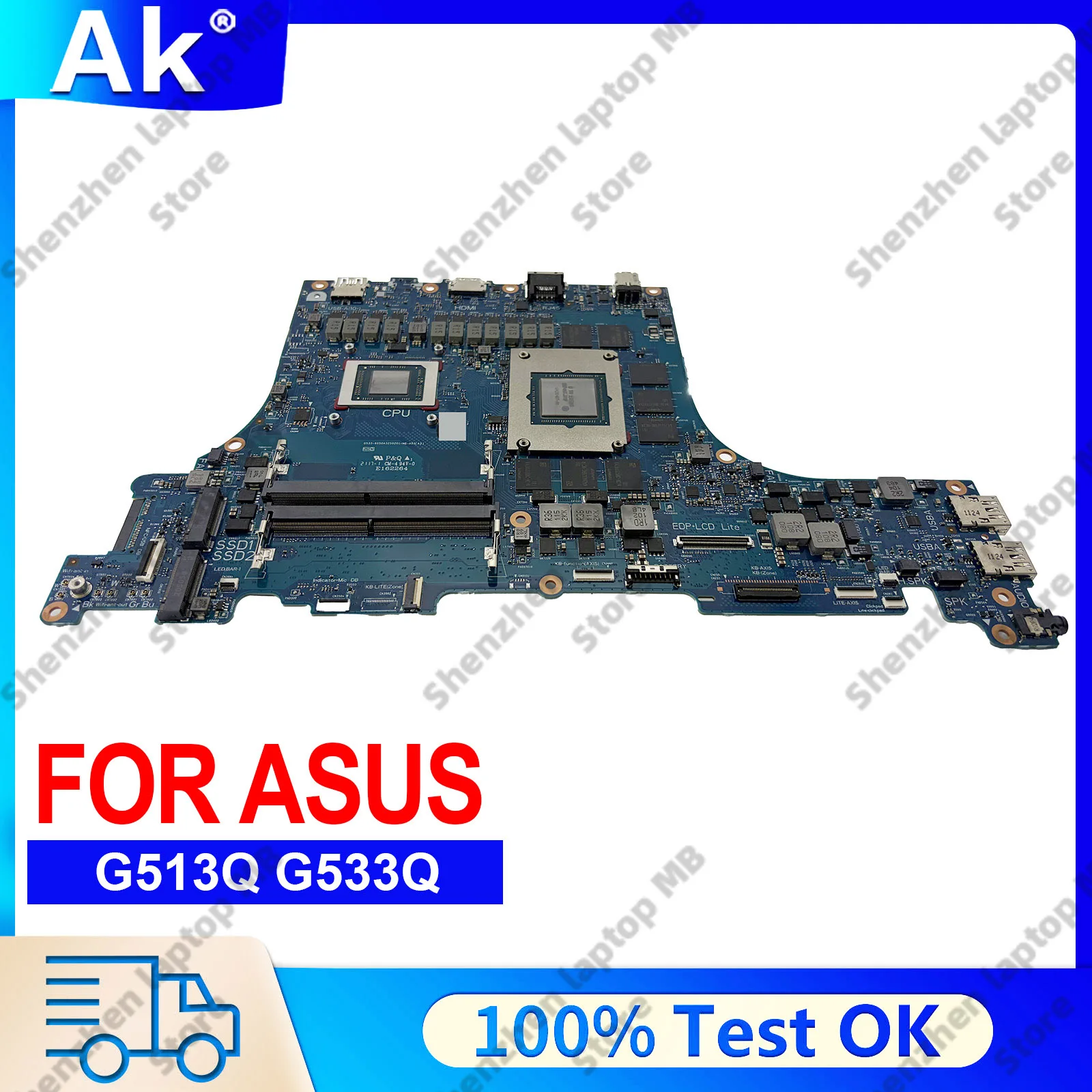 6050A3250201 Laptop Motherboard For ASUS ROG Strix G15 G513QS G513QM G513Q G513QR Mainboard With R5 R7 R9 CPU tests OK fast ship
6050A3250201 Laptop Motherboard For ASUS ROG Strix G15 G513QS G513QM G513Q G513QR Mainboard With R5 R7 R9 CPU tests OK fast ship