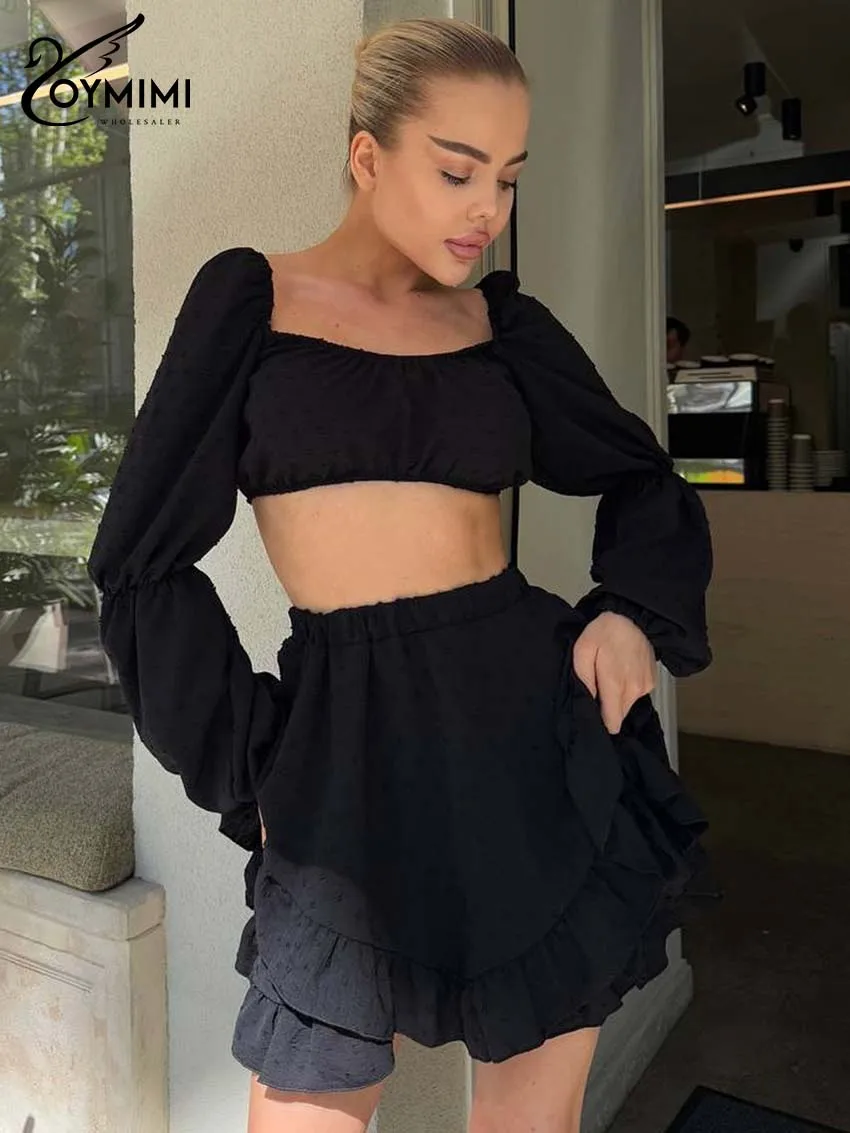 Oymimi модные белые жаккардовые наряды из двух предметов, женские повседневные укороченные топы без бретелек с длинными рукавами и плиссированные мини-юбки, женские комплекты
Oymimi модные белые жаккардовые наряды из двух предметов, женские повседневные укороченные топы без бретелек с длинными рукавами и плиссированные мини-юбки, женские комплекты