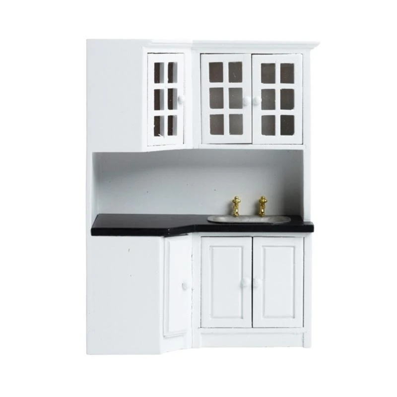 54DA 1/12 Dollhouses Kitchen Cabinet Miniature Furniture with Sink Craft Project Model Kitchen Room Scene Decorative Accessory
54DA 1/12 Dollhouses Kitchen Cabinet Miniature Furniture with Sink Craft Project Model Kitchen Room Scene Decorative Accessory