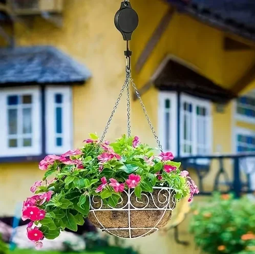 Plant Hook, Pulley Adjustable Height Wheel For Hanging Plants, Heavy Duty Indoor Outdoor
Plant Hook, Pulley Adjustable Height Wheel For Hanging Plants, Heavy Duty Indoor Outdoor