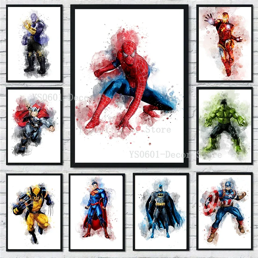 Miniso Disney Watercolor Marvel The Avengers Posters Spiderman Iron Man Hulk Canvas Painting Wall Art Bedroom Home Decor
Miniso Disney Watercolor Marvel The Avengers Posters Spiderman Iron Man Hulk Canvas Painting Wall Art Bedroom Home Decor