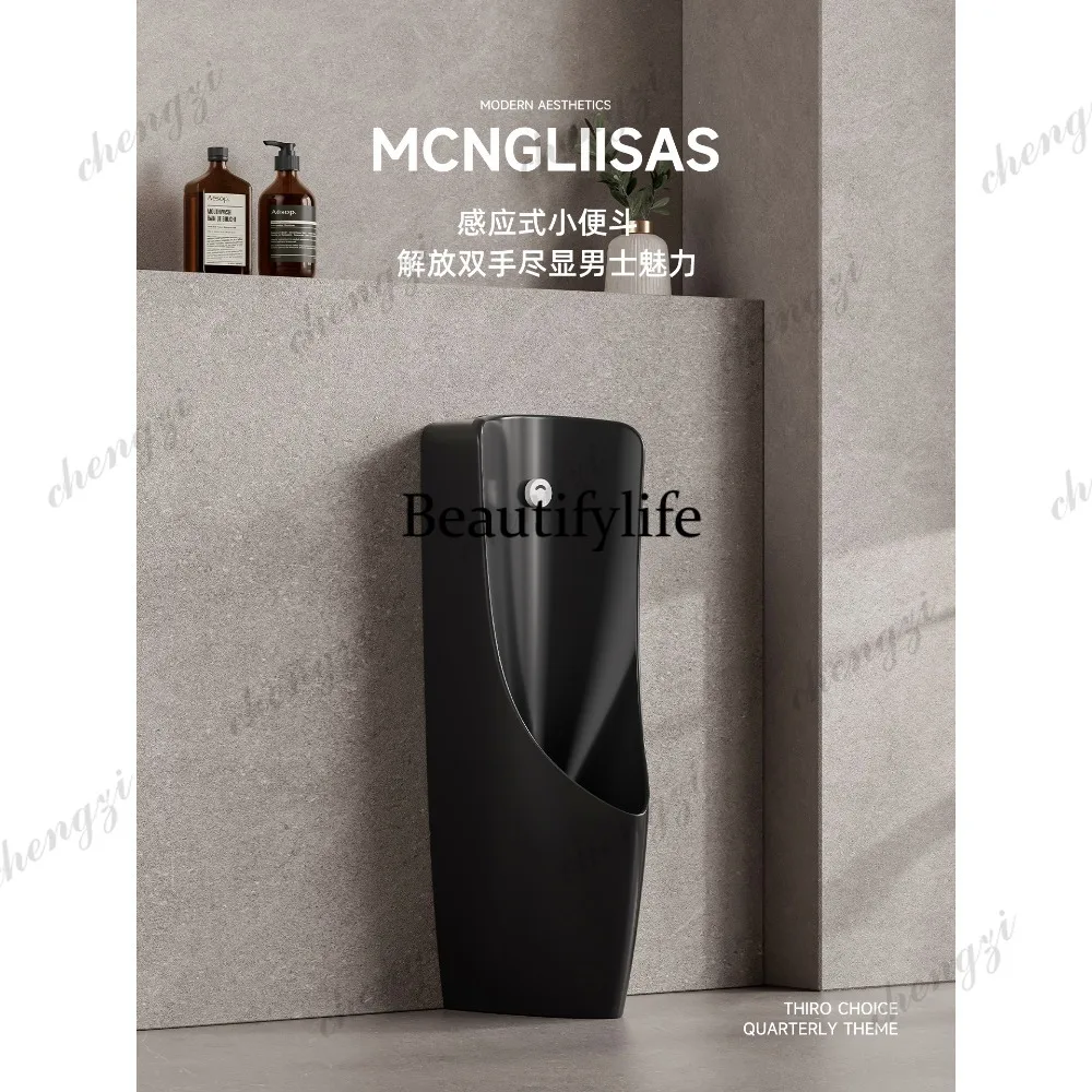 Light luxury black urinal induction urinal men's urinal floor-to-ceiling home hotel
Light luxury black urinal induction urinal men's urinal floor-to-ceiling home hotel