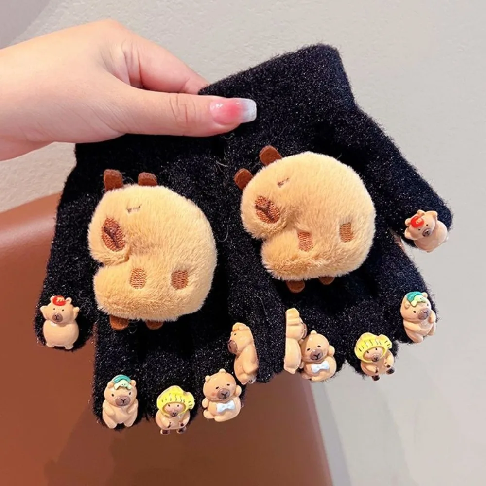 1 pair Thick Capybara Children Glove Plush Five Finger Winter Plush Glove 3D Cold-proof Gloves Kids
1 pair Thick Capybara Children Glove Plush Five Finger Winter Plush Glove 3D Cold-proof Gloves Kids