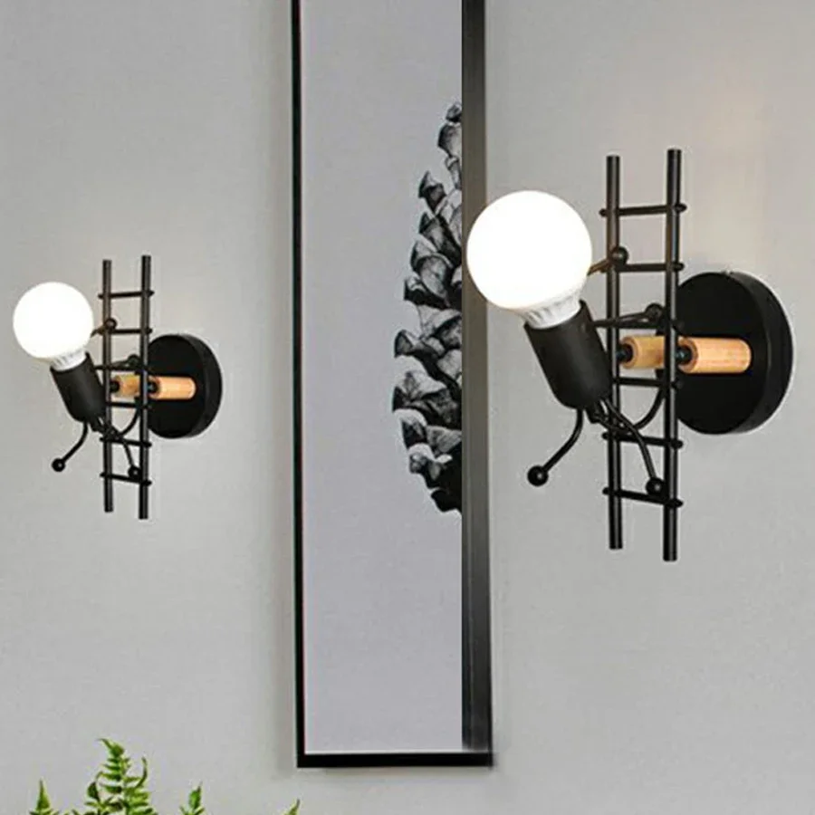 E27 Creative Climbing Man LED Wall Lamps Iron Cartoon Little Man Wall Light Art Bedroom Children Room Wall Sconces
E27 Creative Climbing Man LED Wall Lamps Iron Cartoon Little Man Wall Light Art Bedroom Children Room Wall Sconces