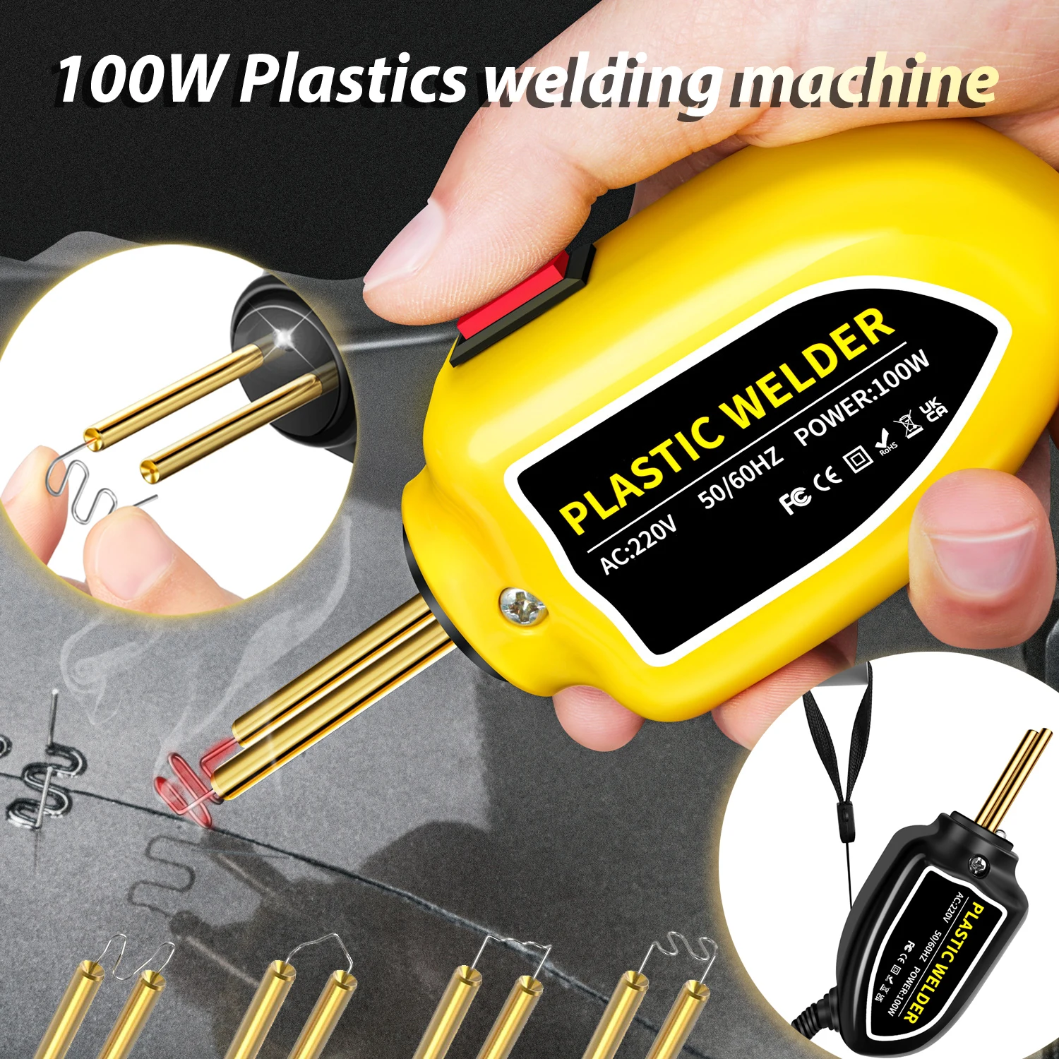 Mini Plastic Welding Machine 100W Hot Stapler Bumper Repair Kit Soldering Iron For Plastic Repair Car Bumper Repair Welding Gun
Mini Plastic Welding Machine 100W Hot Stapler Bumper Repair Kit Soldering Iron For Plastic Repair Car Bumper Repair Welding Gun