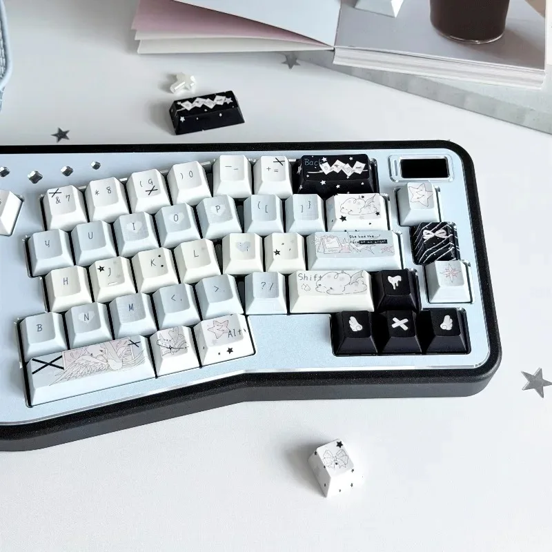 Pseudo Angel Theme Keycaps Set Customized PBT Sublimation Cherry Profile Keyboard Cap for Gaming Mechanical Keyboard Accessories
Pseudo Angel Theme Keycaps Set Customized PBT Sublimation Cherry Profile Keyboard Cap for Gaming Mechanical Keyboard Accessories
