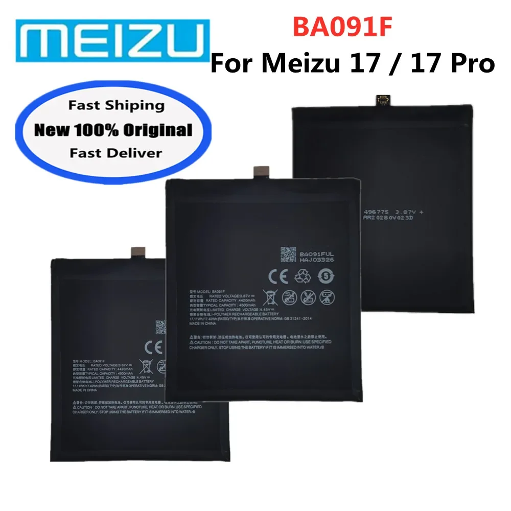 Оригинальный аккумулятор BA091F для телефона Meizu 17 PRO M091M M091Q M081M M081Q, сменные аккумуляторы 4500 мАч, быстрая доставка
Оригинальный аккумулятор BA091F для телефона Meizu 17 PRO M091M M091Q M081M M081Q, сменные аккумуляторы 4500 мАч, быстрая доставка