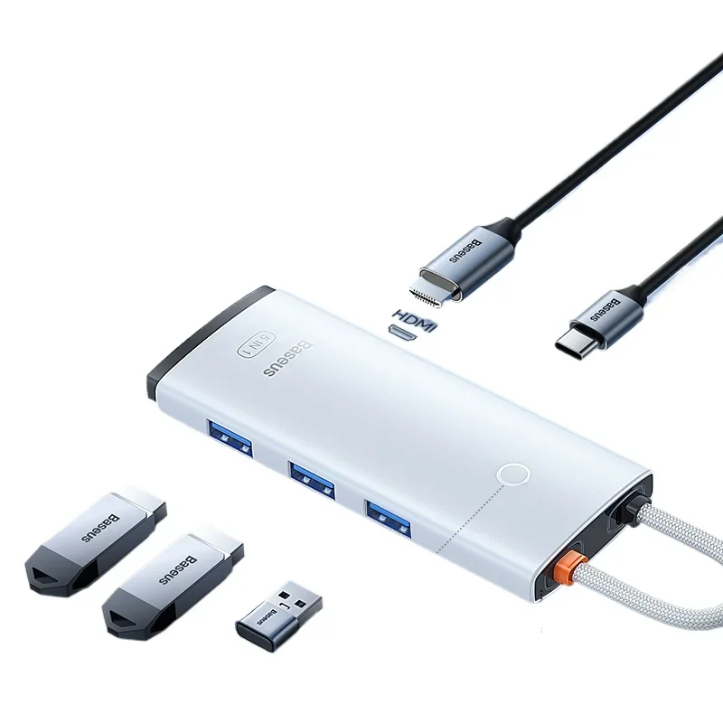 *Baseus typec docking station usb expander plug multi-port 3.0 hub external extension cable hub network cable converter
*Baseus typec docking station usb expander plug multi-port 3.0 hub external extension cable hub network cable converter