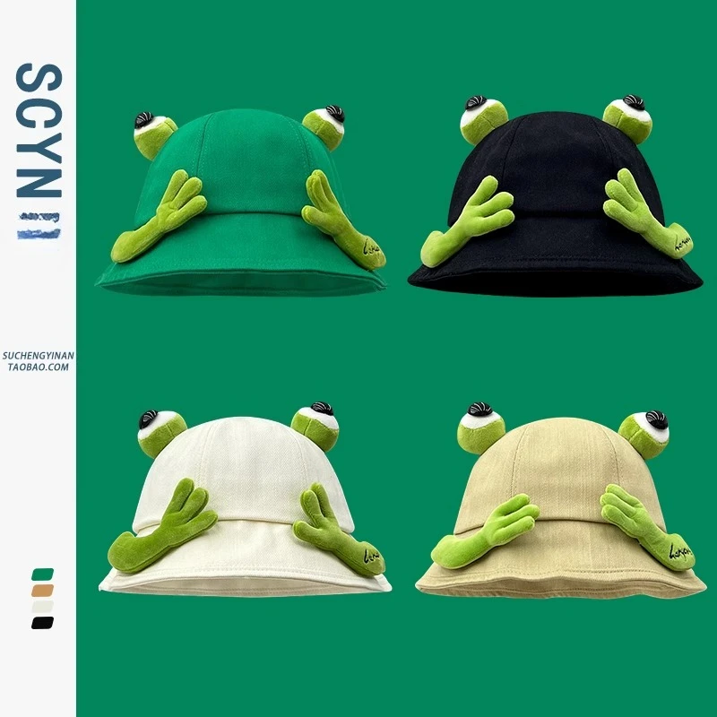 Funny Cartoon Frog Bucket Hat - Sun Protection Unisex Fishing Cap, Oversize Adjustable for Men Women,Cute Summer Beach Accessory
Funny Cartoon Frog Bucket Hat - Sun Protection Unisex Fishing Cap, Oversize Adjustable for Men Women,Cute Summer Beach Accessory