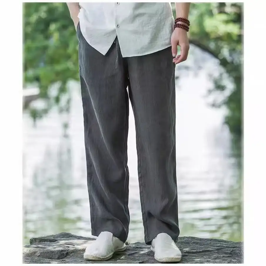 2025 Men's Summer Loose Long Pants Elastic Waist Drawstring Leisure Resort Trousers Men Lightweight Breathable Straight Leg Pan
2025 Men's Summer Loose Long Pants Elastic Waist Drawstring Leisure Resort Trousers Men Lightweight Breathable Straight Leg Pan