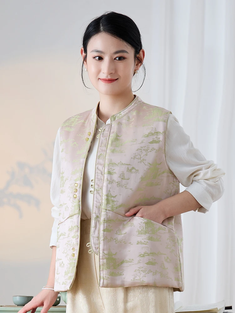 Новый китайский хлопковый жилет для молодых взрослых с вышивкой в национальном стиле, верхняя одежда, топ, женский костюм Faion Tang
Новый китайский хлопковый жилет для молодых взрослых с вышивкой в национальном стиле, верхняя одежда, топ, женский костюм Faion Tang